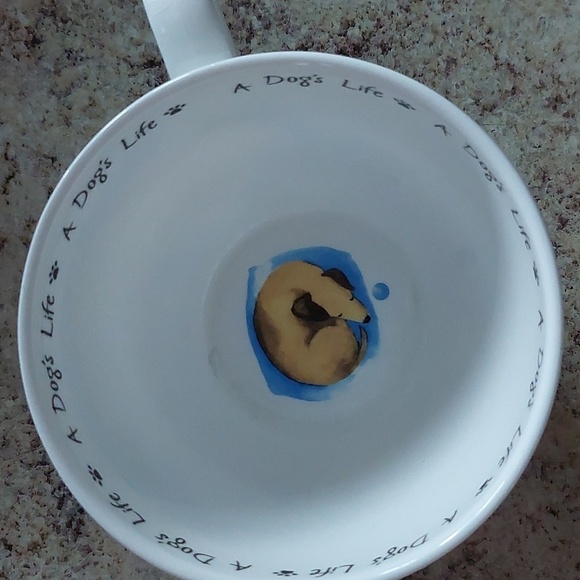 Portobello by Design Dog Coffee tea mug Oversized Euc "A Dogs Life" - Picture 2 of 5